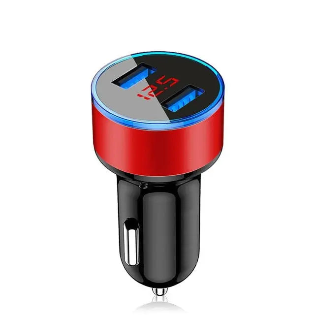 12-24V Electronic LCD Display Fast Charging Auto USB Adapter