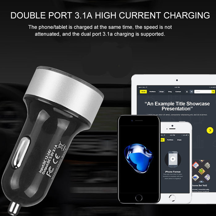 12-24V Electronic LCD Display Fast Charging Auto USB Adapter General gadgets B68