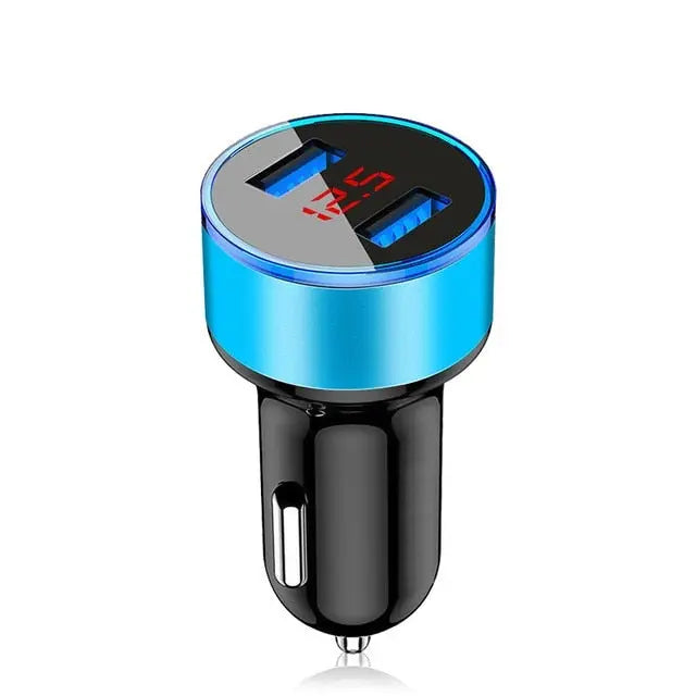 12-24V Electronic LCD Display Fast Charging Auto USB Adapter
