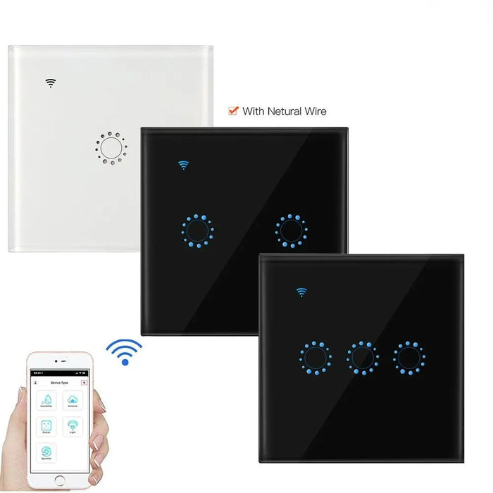 Wireless Touch Glass Panel Voice Remote Control