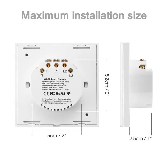 Wireless Touch Glass Panel Voice Remote Control